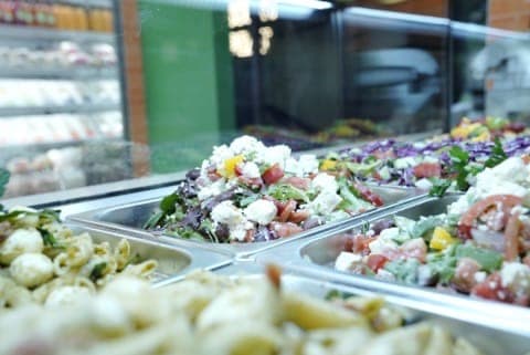 Fresh salad bar at Oasis